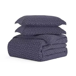 Navy Elegant Floral 2-pc. Twin Duvet Cover Set