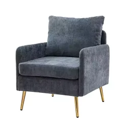Navy Penny Upholstered Accent Chair
