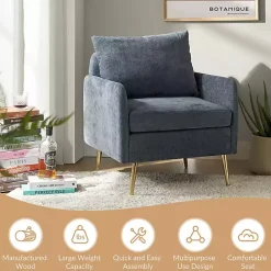 Navy Penny Upholstered Accent Chair