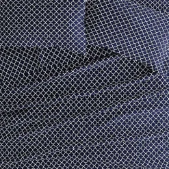 Navy Quatrefoil 3-pc. Twin Sheet Set