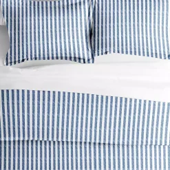 Navy Rugged Stripe 2-pc. Twin Duvet Cover Set