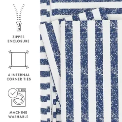 Navy Rugged Stripe 2-pc. Twin Duvet Cover Set