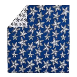 Navy Sea Star 2-pc. Twin Quilt Set