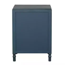 Navy Wood 3-Drawer Layla Nightstand