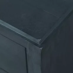 Navy Wood 3-Drawer Layla Nightstand