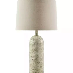 Neutral Faux Stone Vella Table Lamp