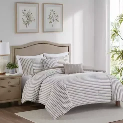 Neutral Striped 5-pc. Full/Queen Comforter Set