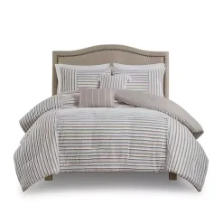 Neutral Striped 5-pc. Full/Queen Comforter Set