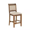Neutral Stripes Upholstered Emmy Counter Stool