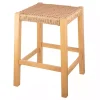 Newport Natural Wood and Rattan Counter Stool