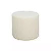 Newton Ivory Boucle Cylinder Ottoman