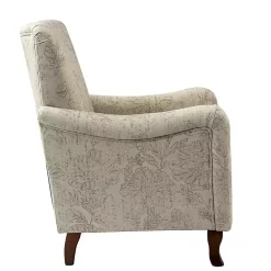 Nicola Beige Linen Upholstered Armchair