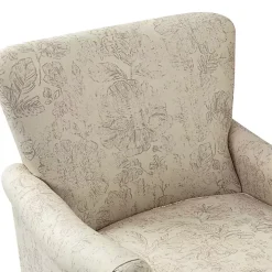 Nicola Beige Linen Upholstered Armchair