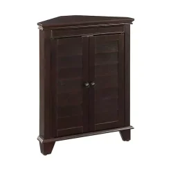 Nikki Dark Brown Wooden Corner Cabinet