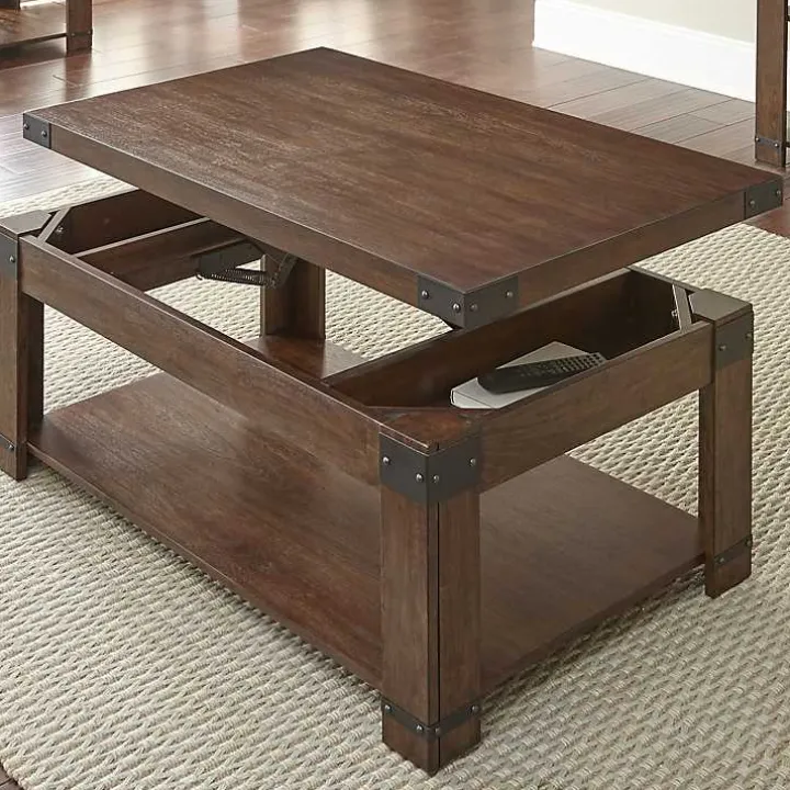 Nolan Lift Top Wood and Metal Accents Coffee Table