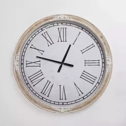 Norah Distressed Wood Wall Clock