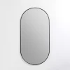 Oblong Black Nouveau Linear Wall Mirror