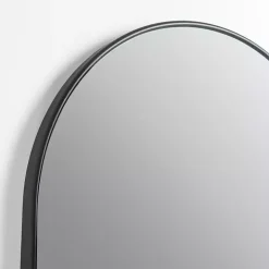 Oblong Black Nouveau Linear Wall Mirror