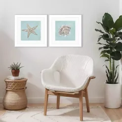 Ocean Seashells II Framed Art Prints, Set of 2