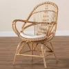 Open Woven Rattan Accent Chair