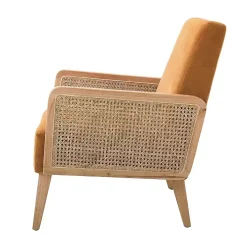 Orange Rattan Accent Chair