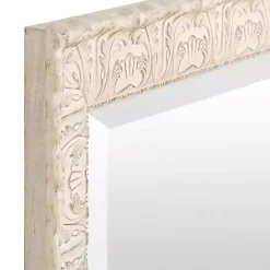 Ornate Ivory Wall Mirror, 31x43 in.