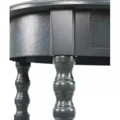 Oval Antique Navy Accent Table