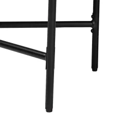 Oval Light Brown Wood X Base Console Table