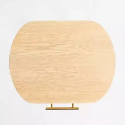 Oval Ribbed Single Drawer Accent Table