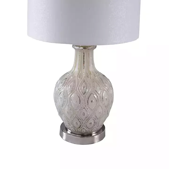 Painted Mercury Glass Table Lamp