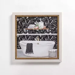Paisley Bathroom Tub Framed Art Print