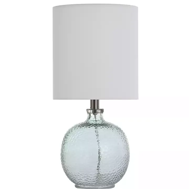 Pale Blue Tinted Glass Jug Table Lamp