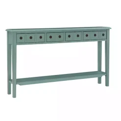 Paloma Teal 4-Drawer Console Table
