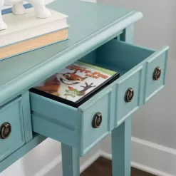 Paloma Teal 4-Drawer Console Table