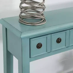 Paloma Teal 4-Drawer Console Table
