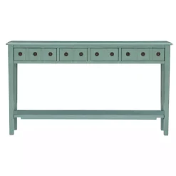 Paloma Teal 4-Drawer Console Table