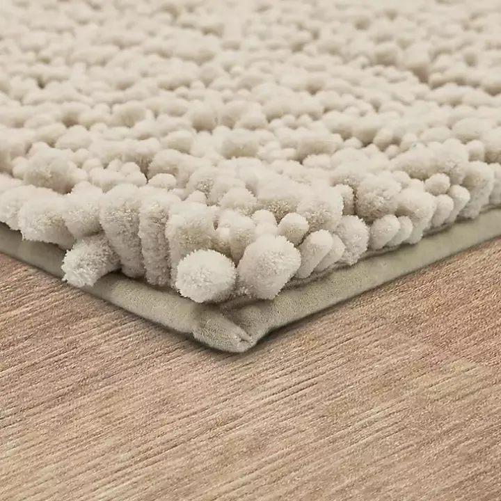 Parchment Lofty Pile Chenille Bath Mat, 34 in.