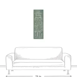 Personalized Kitchen Rules Canvas Wall Plaque