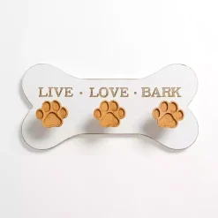 Pet Paw Print Wooden Wall Hooks