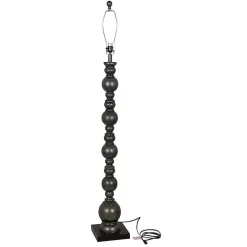 Pewter Pillar Round Floor Lamp