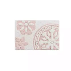 Pink Cotton Tufted Medallion Bath Mat, 30 in.