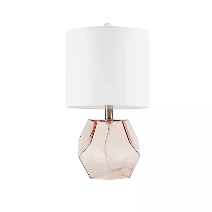 Pink Glass Stella Table Lamp