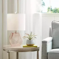 Pink Glass Stella Table Lamp
