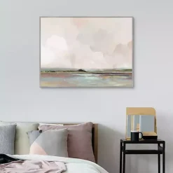 Pink Sunrise Framed Canvas Art Print