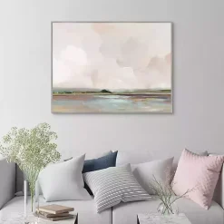 Pink Sunrise Framed Canvas Art Print