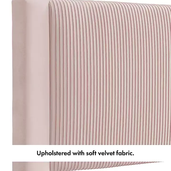 Pink Upholstered Dalia Queen Platform Bed