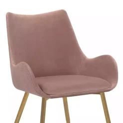 Pink Velvet Avery Dining Chair