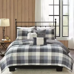 Plaid Reversible 6-pc. Full/Queen Coverlet Set