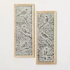 Raised Bird Metal Wall Plaques, Set of 2