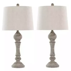 Reclaimed Gray Wilton Table Lamps, Set of 2